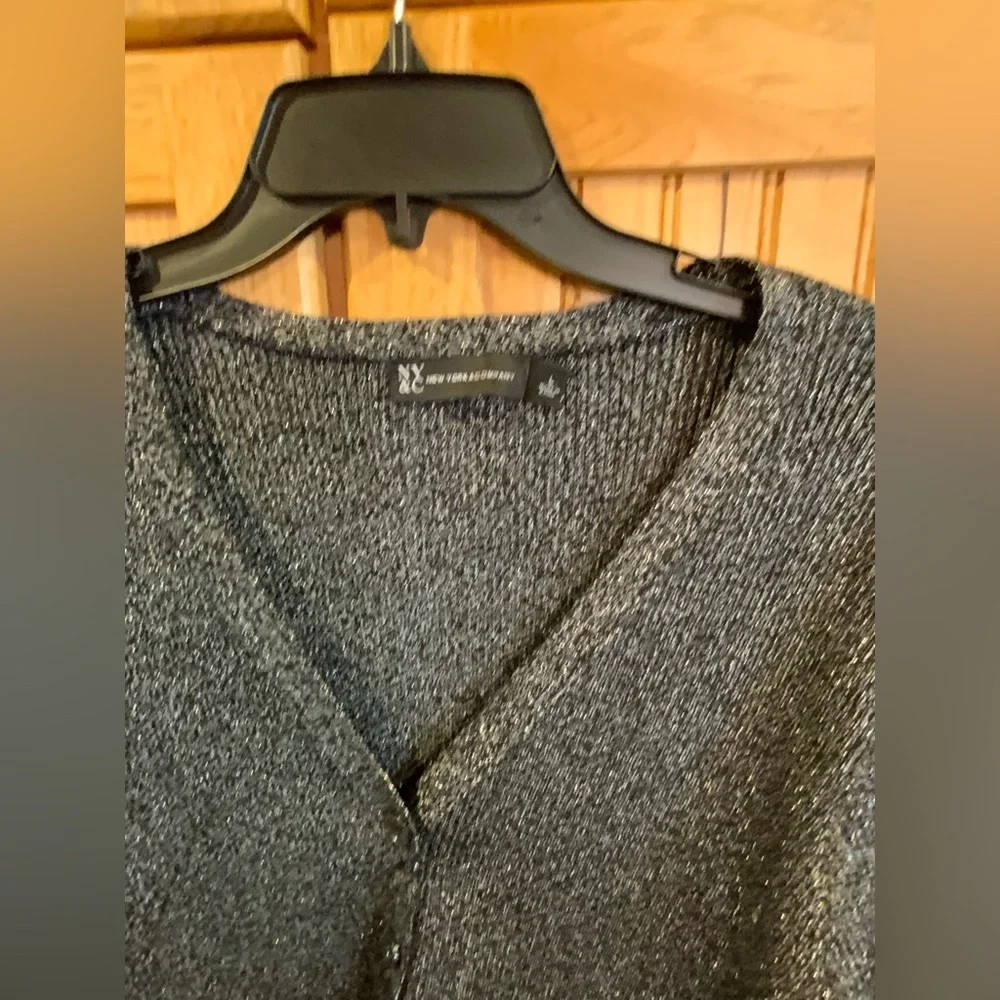 NY Collection Women's Charcoal Cardigan - Picture 3 of 3